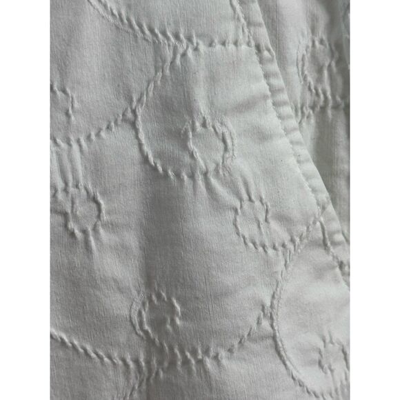 Kim Rogers White Embroidered Crop Pants Women's 6P Beach Summer Capris - Picture 2 of 5